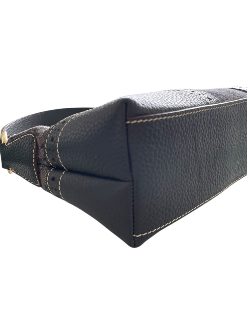 Dooney & Bourke Signature Jacquard and Leather Shoulder Bag - Picture 12 of 16